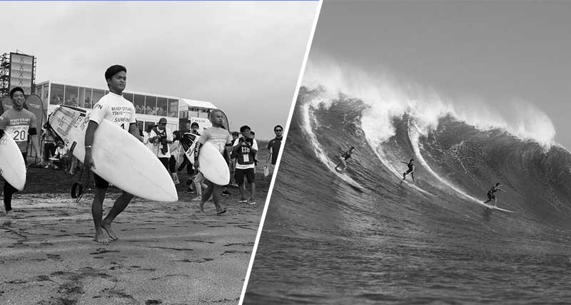 The first official surfing competition