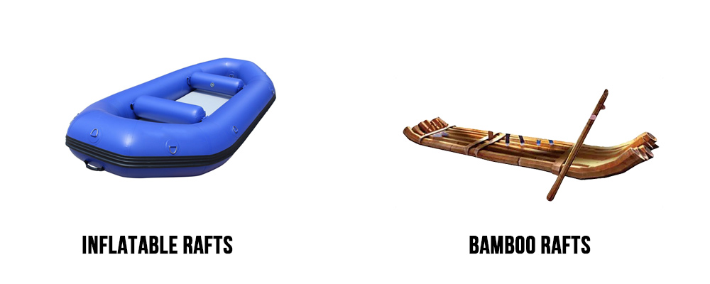 Inflatable Rafts & bamboo rafts