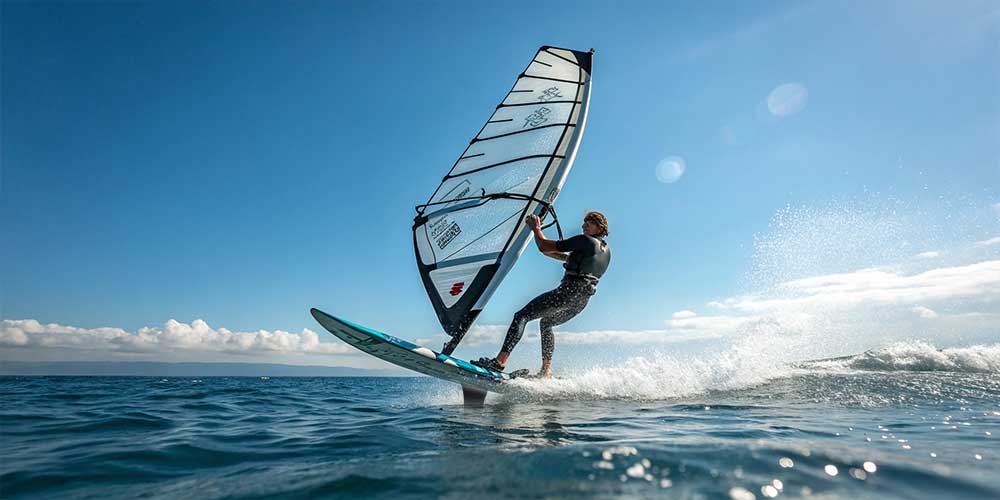 a person on a Windfoil Surf Board