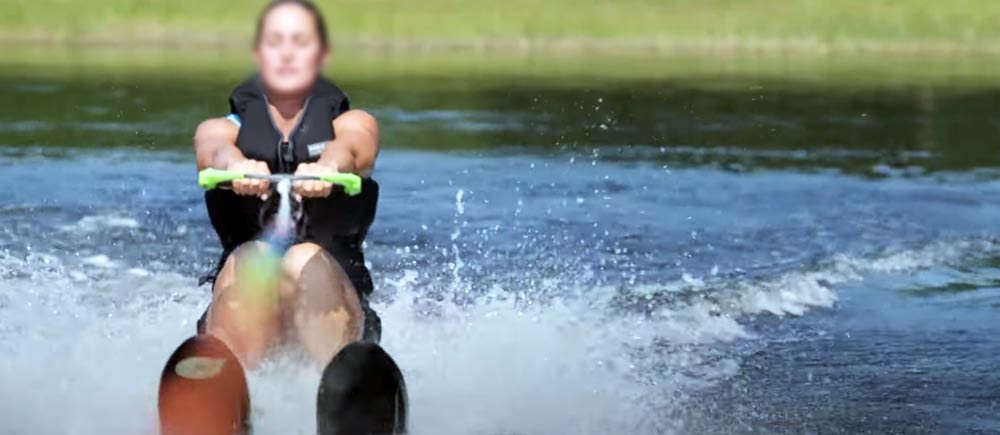 a person on water skiing