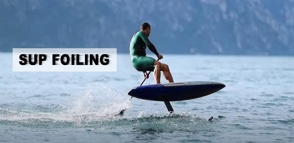 Foil sup surfing